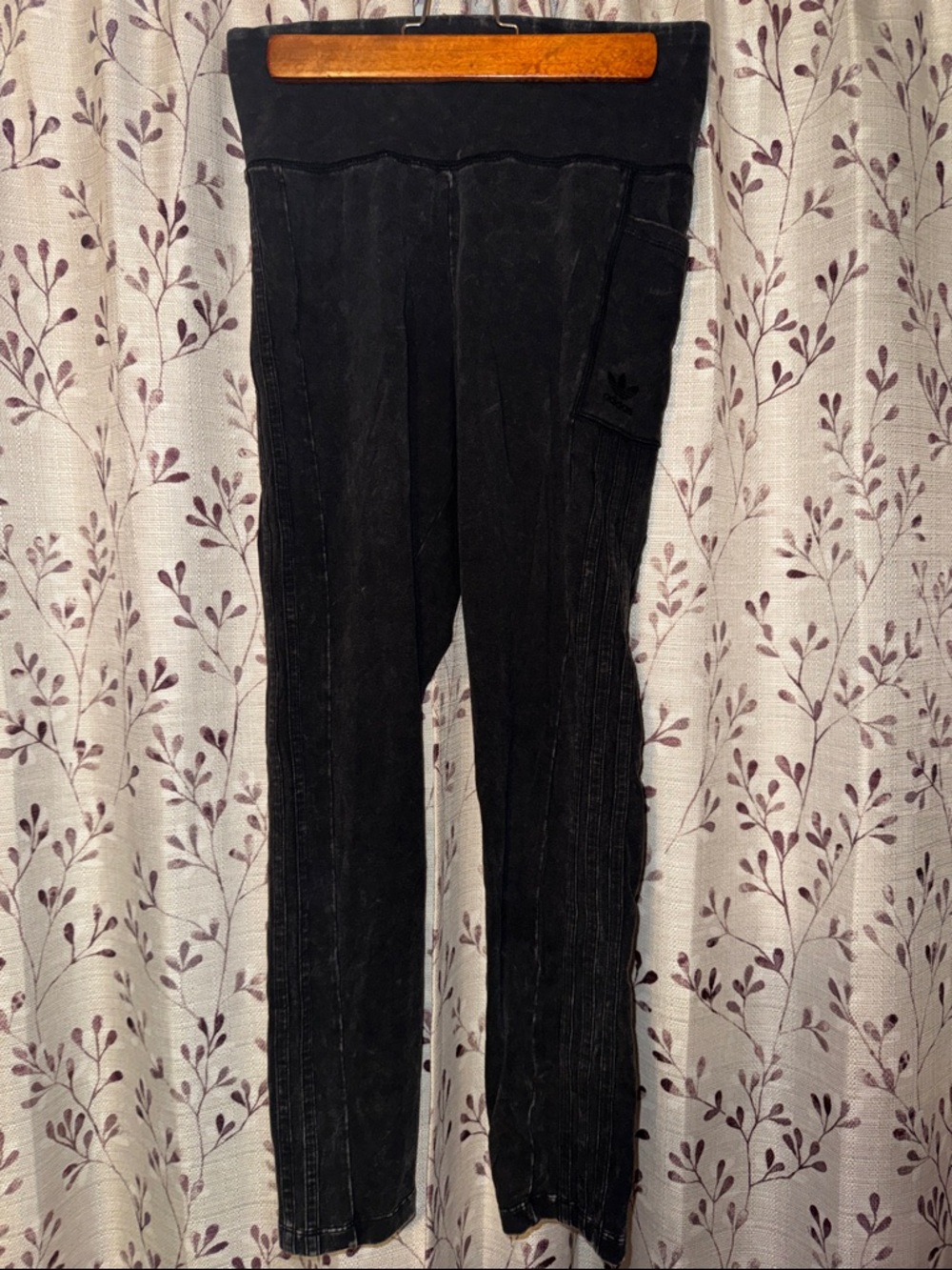 Adidas Black Distressed Women's Leggings
